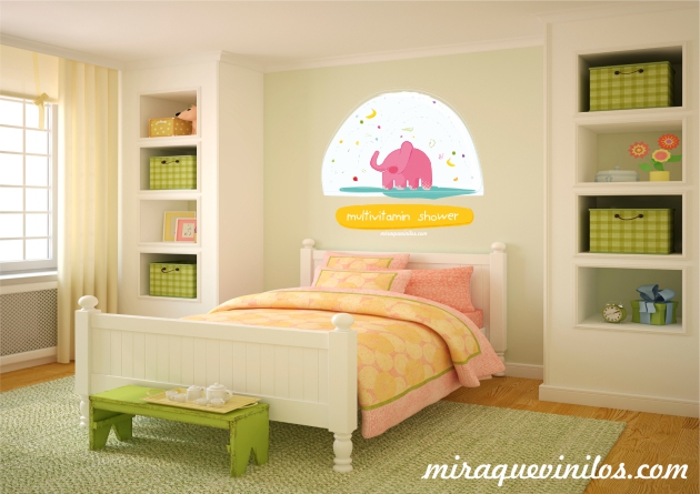 elefante en ducha vitaminada